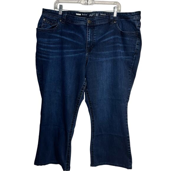 APT. 9 Women’s Plus Size 22W Bootcut Jeans – Dark Wash Embellished Pockets - Picture 7 of 7